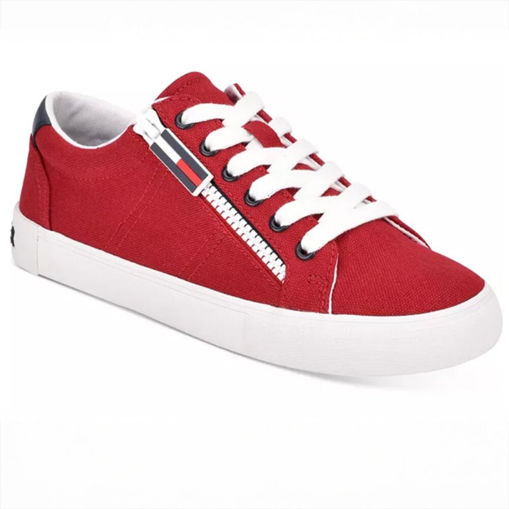 Tommy Hilfiger Women’s Paskal Lace-Up Sneakers with Zipper Detail